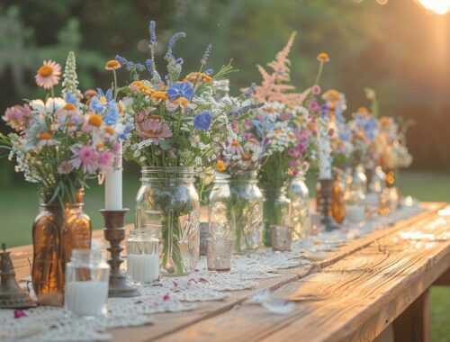 Idées de décoration pour une table de mariage champêtre : inspiration et astuces pour un style rustique